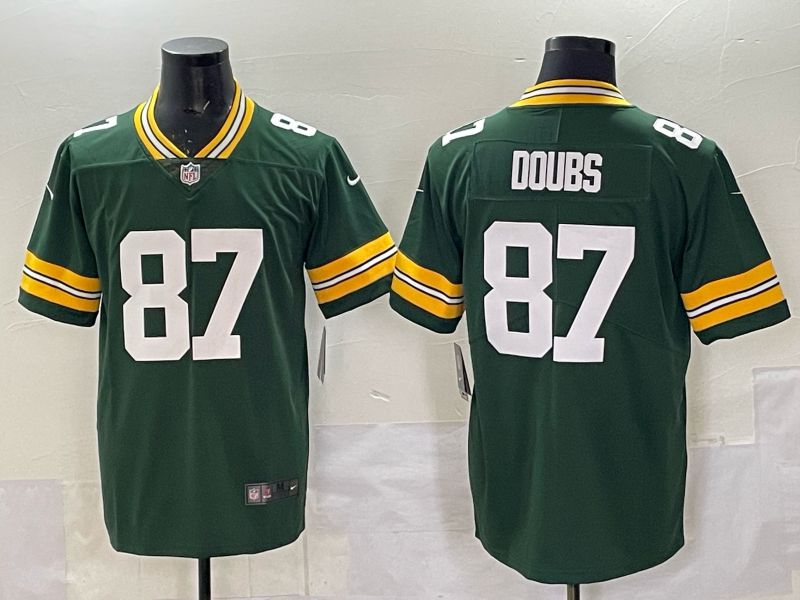 Men 2025 Nike Green Bay Packers #87 Doubs Green Limited NFL Jersey style 01->cleveland browns->NFL Jersey